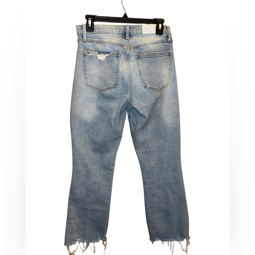 PISTOLA High Rise Medium Blue Distressed Ripped Straight Leg Women’s Jeans 28 - Picture 4 of 11